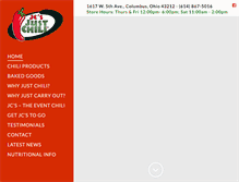 Tablet Screenshot of jcsjustchili.com